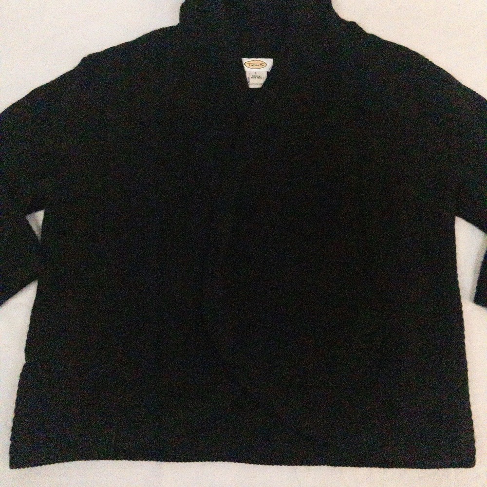 Talbots Black Cashmere Silk Blend Pullover Sweater Women's Large - Picture 3 of 11